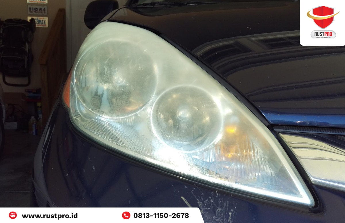 Cara Coating Lampu Mobil yang Kusam, Jernih Lagi !