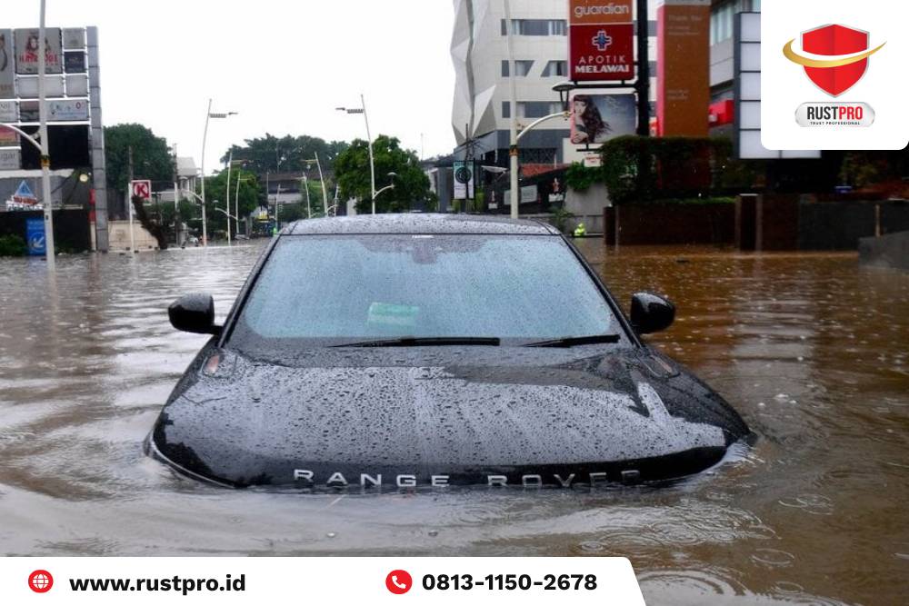 cara perawatan mobil setelah terendam banjir