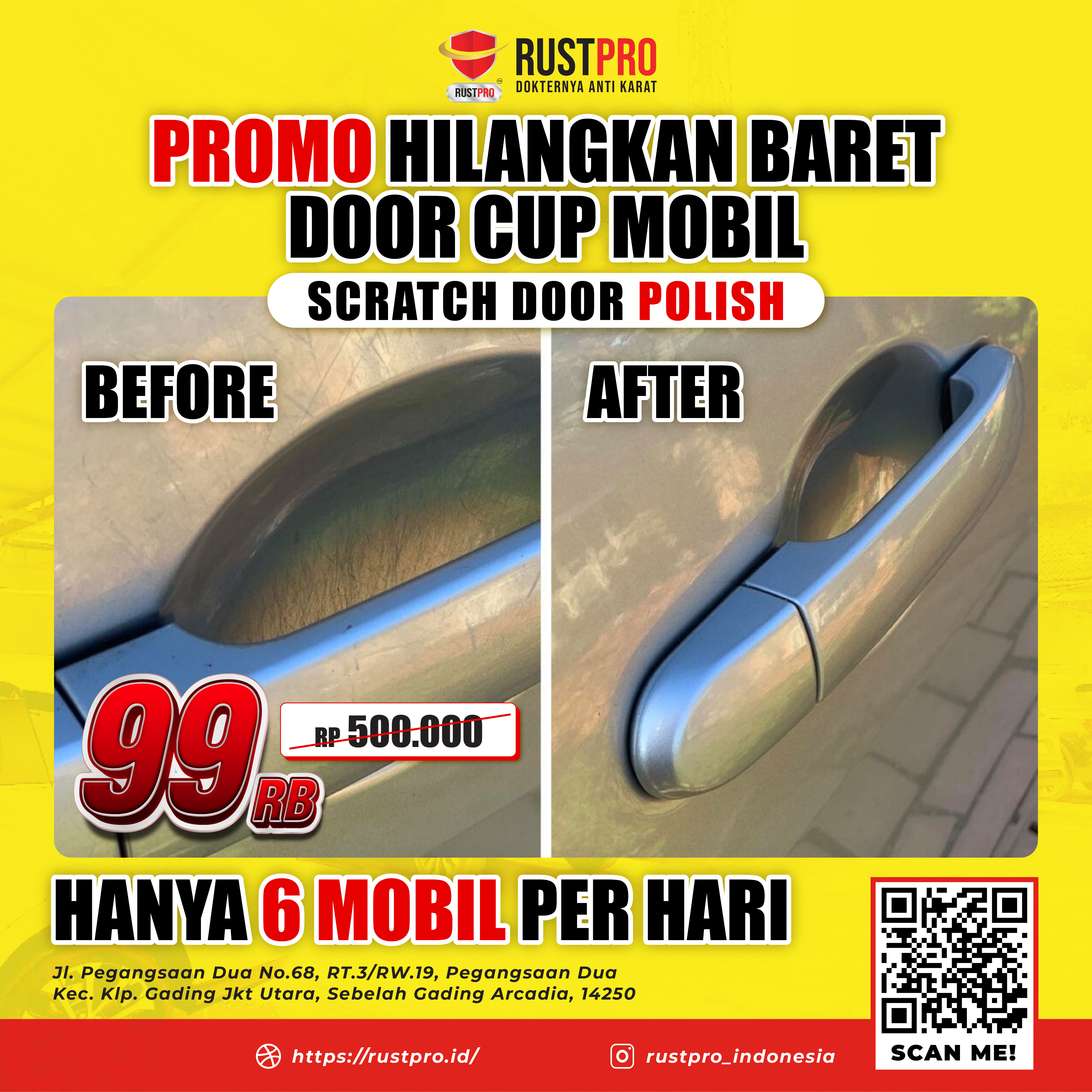 Promo Hilangkan Baret Door Cup Mobil - Scratch Door Polish